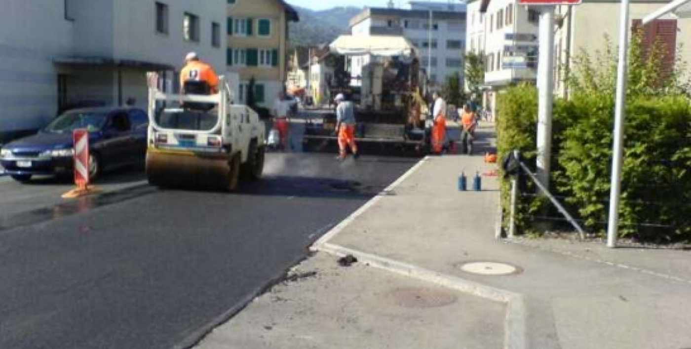 Einmündung Stockbergstrasse, Siebnen, Planungsstudie Erschliessung Coop, Bauprojekt, Bauleitung