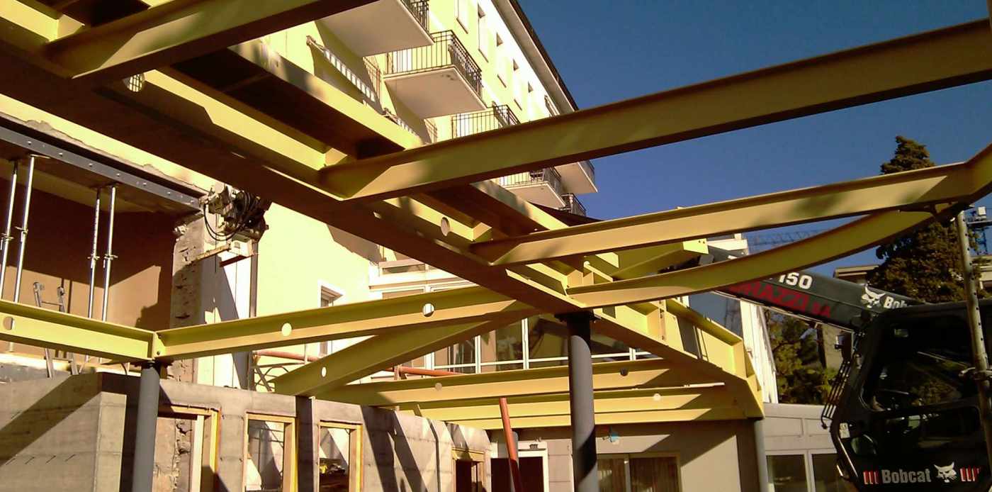 Albergo Belvedere, 6600 Locarno, Calcoli statici, Piani esecutivi, Piani della struttura portante, Controllo cantiere