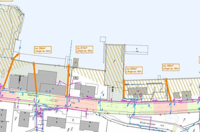 Massnahmenkonzept Entwässerung 
Seestrasse Thalwil, Horgen, Massnahmenplanung Seestrasse bearbeitet in den Modulen, A: Vermessung, B: Siedlungsentwässerung, C: Massnahmenplanung, D: Umsetzungsplanung