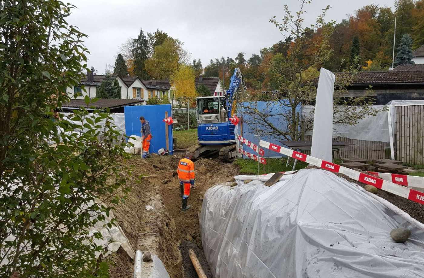 Quartiersanierung Allmendgütli, Horgen, Umfassende Grundlagenbeschaffung, Feldaufnahmen, Begleitung Kanalfernsehaufnahmen, Konzeption Linienführungen, Devisierung, Ausschreibung und Offertvergleich, Ausführungsprojekt, Örtliche Bauleitung, Ausmass und Abrechnung