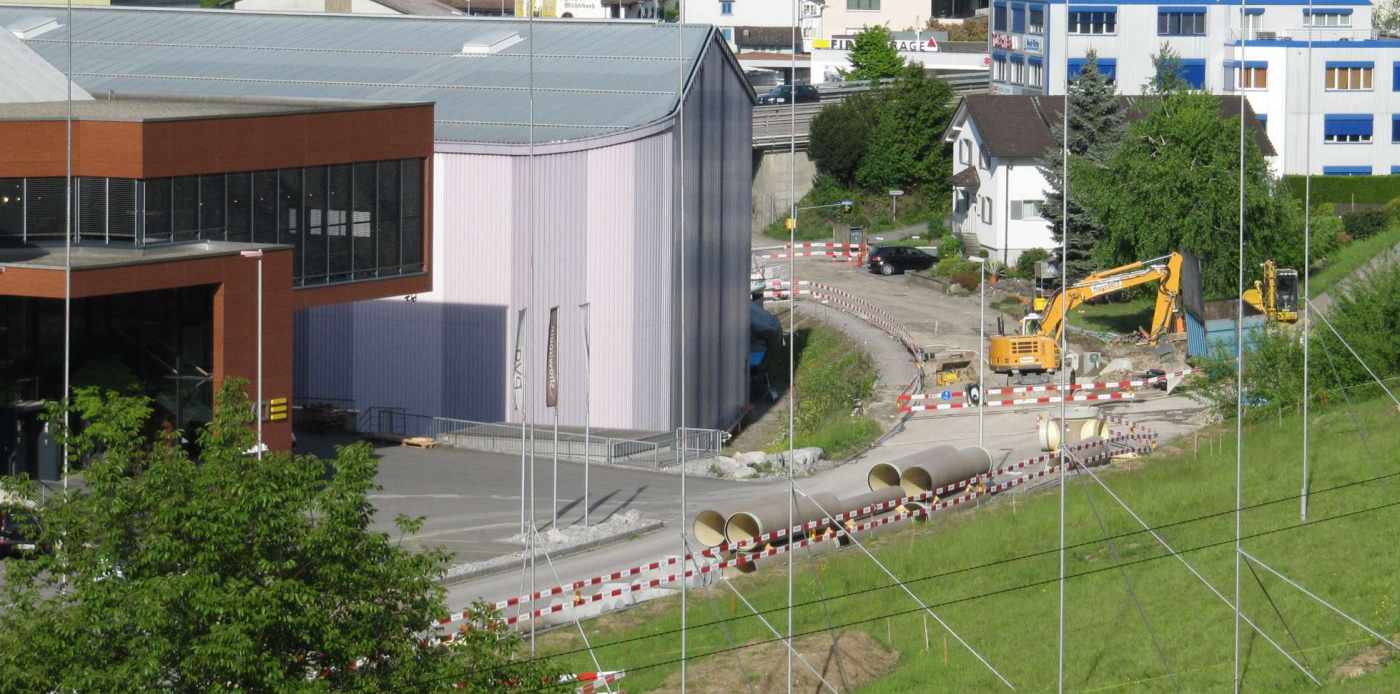 Werkleitungsbau 
Talstrasse, Altendorf, Projekt und Bauleitung der gesamten Strassen- und Werkleitungsbauten