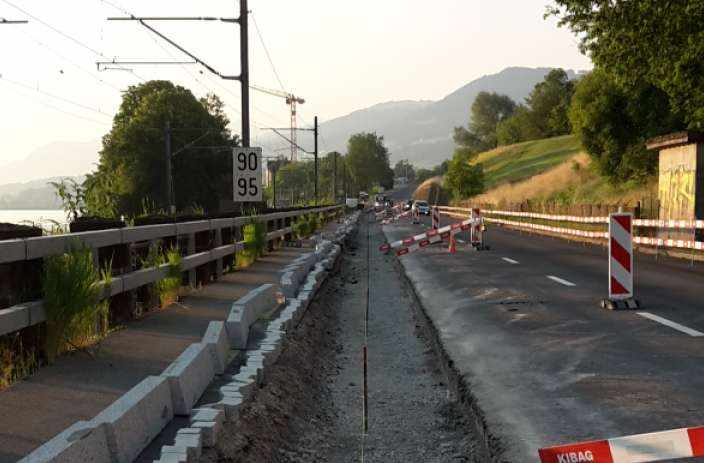 Seestrasse Richterswil-Wädenswil, Grundlagenbeschaffung, Feldaufnahmen,, Koordination Leitungsprojekte der Drittwerke, Devisierung, Ausschreibung und Offertvergleich, Ausführungsprojekt,, Örtliche Bauleitung, Ausmass und Abrechnung