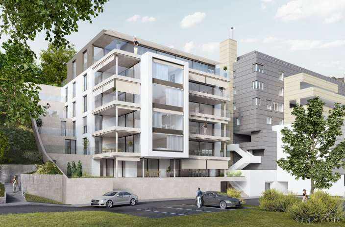 Neubau MFH Im Staubeweidli Wädenswil, Projekt und Baukontrolle Tragstruktur in Massivbauweise, Projekt und technische Bauleitung Baugrubenarbeiten inkl. Sicherung