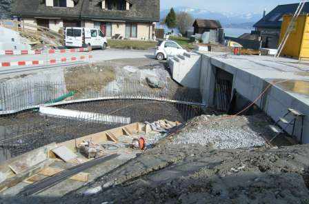 Wohnhaus Säge, Altendorf, Projekt und Baukontrolle Tragstruktur in Massivbauweise, Projekt und Fachbauleitung Baugrubenarbeiten inkl. Sicherung und Fundation