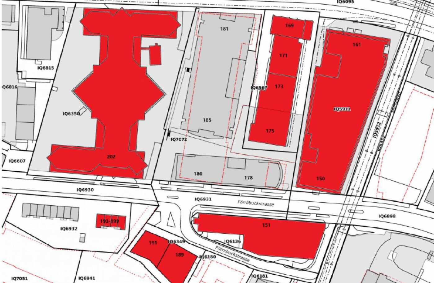 Neubau Geschäftshaus Orion, Zürich, Baufixpunktenetz, Rissaufnahmen, Erschütterungsmessungen, Geodätische Deformationsmessung