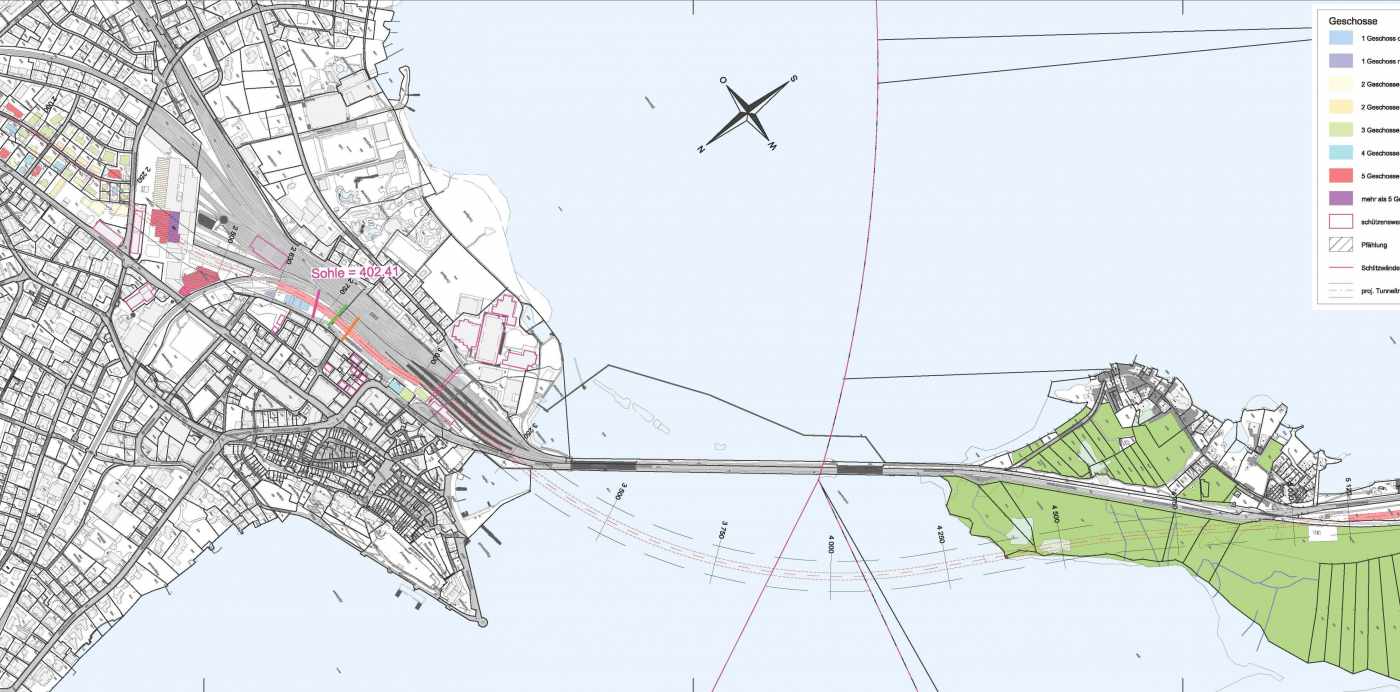 Machbarkeitsstudie Tunnel, Rapperswil, Zustandsplan, Konfliktplan, Variantenstudien