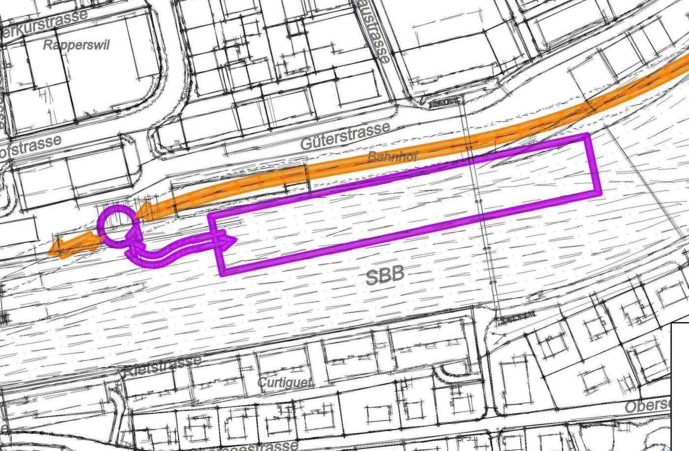 Machbarkeitsstudie Tunnel, Rapperswil, Zustandsplan, Konfliktplan, Variantenstudien