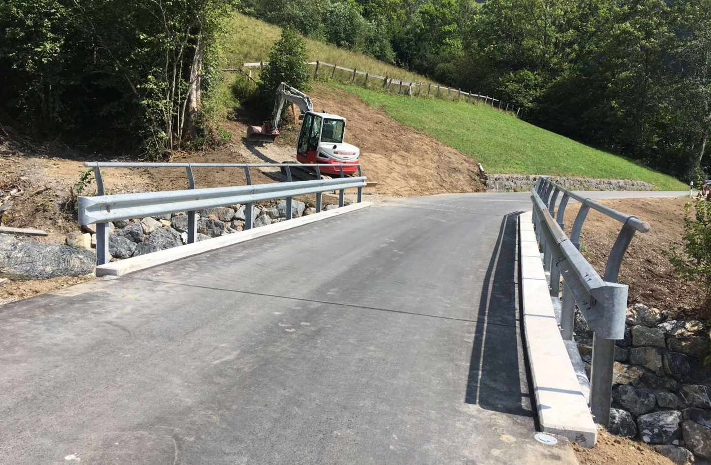 Ersatz Brücke Beckibach, Innerthal, Umfassende Grundlagenbeschaffung, Baueingabe, Devisierung, Ausschreibung, Ausführungsprojekt, Örtliche Bauleitung, Ausmass und Abrechnung