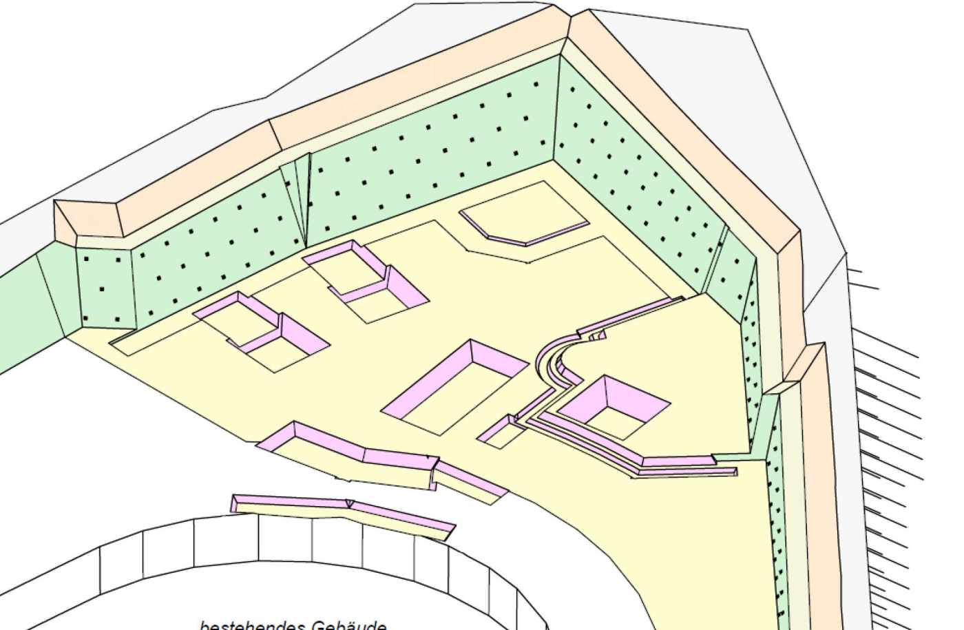 Geschäftsturm Halten, 
8808 Pfäffikon, Projekt und Baukontrolle Tragstruktur in Massivbauweise, Projekt und Fachbauleitung Baugrube mit Baugrubensicherung und Pfahlfundation