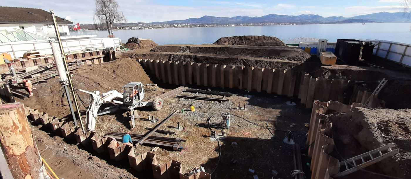 Baugrube Hurdnerwäldlistrasse 94, Freienbach, Projekt, Ausschreibung und Bauleitung Baugrube