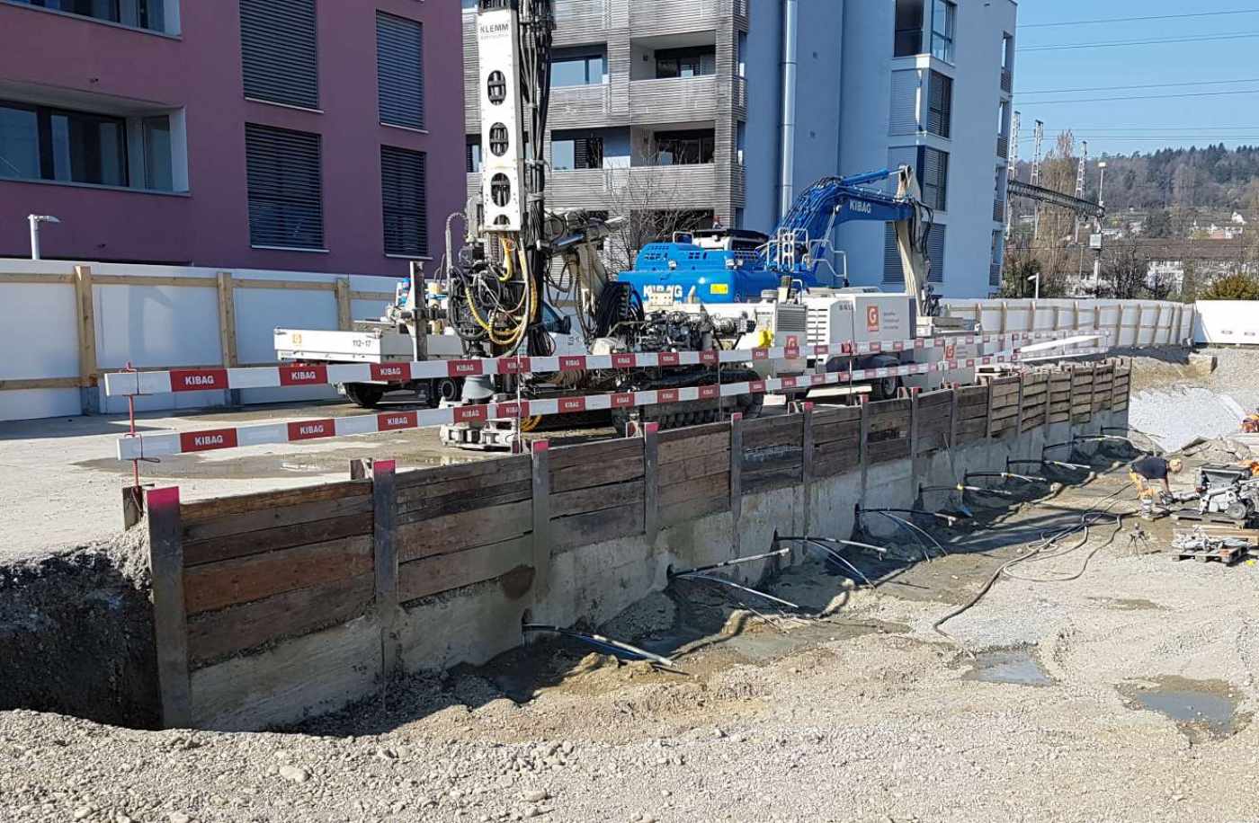 Baugrube Hobelwerk, Winterthur, Projekt Baugrube, Ausschreibung, Beratung Wasserhaltung, Ausführungsbegleitung