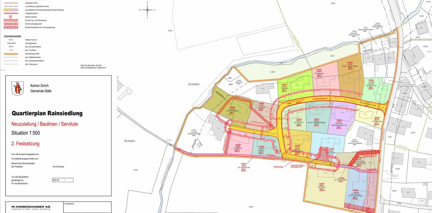 Quartierplan Rainsiedlung, Stäfa, Durchführung Quariterplanverfahren