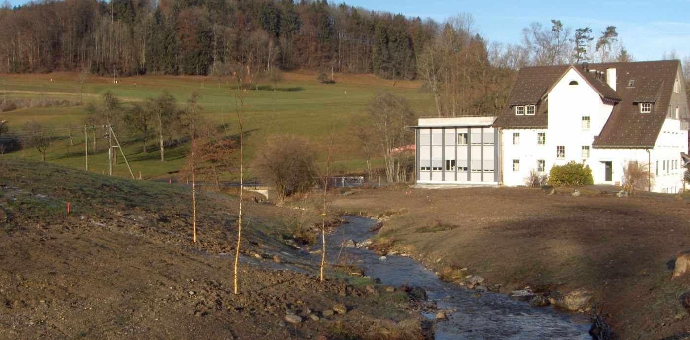 Verlegung Tobelbach, Russikon, Bauprojekt 2006, Ausführungsprojekt 2007, Bauleitung 2007