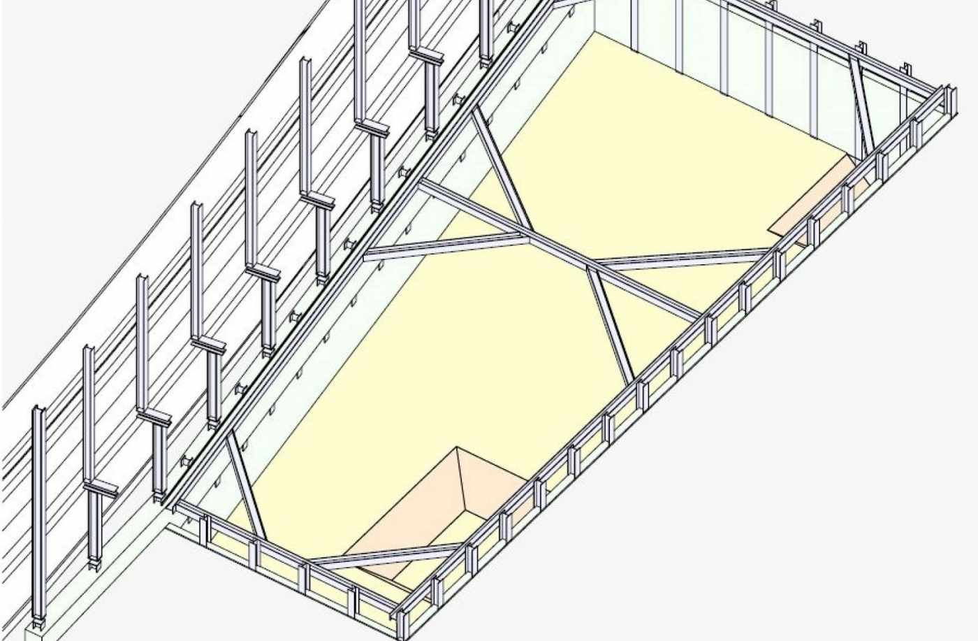 Neubau Büro und Magazin Industriestrasse Pfäffikon SZ, Projekt und Baukontrolle Tragstruktur in Massivbauweise, Konzept Tragstruktur in Stahl-Holz-Hybridbauweise, Projekt und technische Bauleitung Fundation- und Baugrubenarbeiten inkl. Sicherung