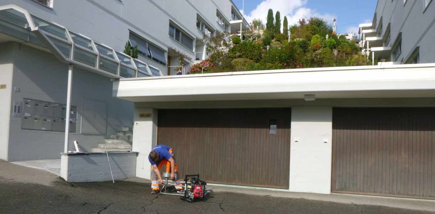 Erschliessungsturm Wilenstrasse, Wilen bei Wollerau, 1 Rotationskernbohrung mit Inklinometereinbau, 5 Rammsondierungen