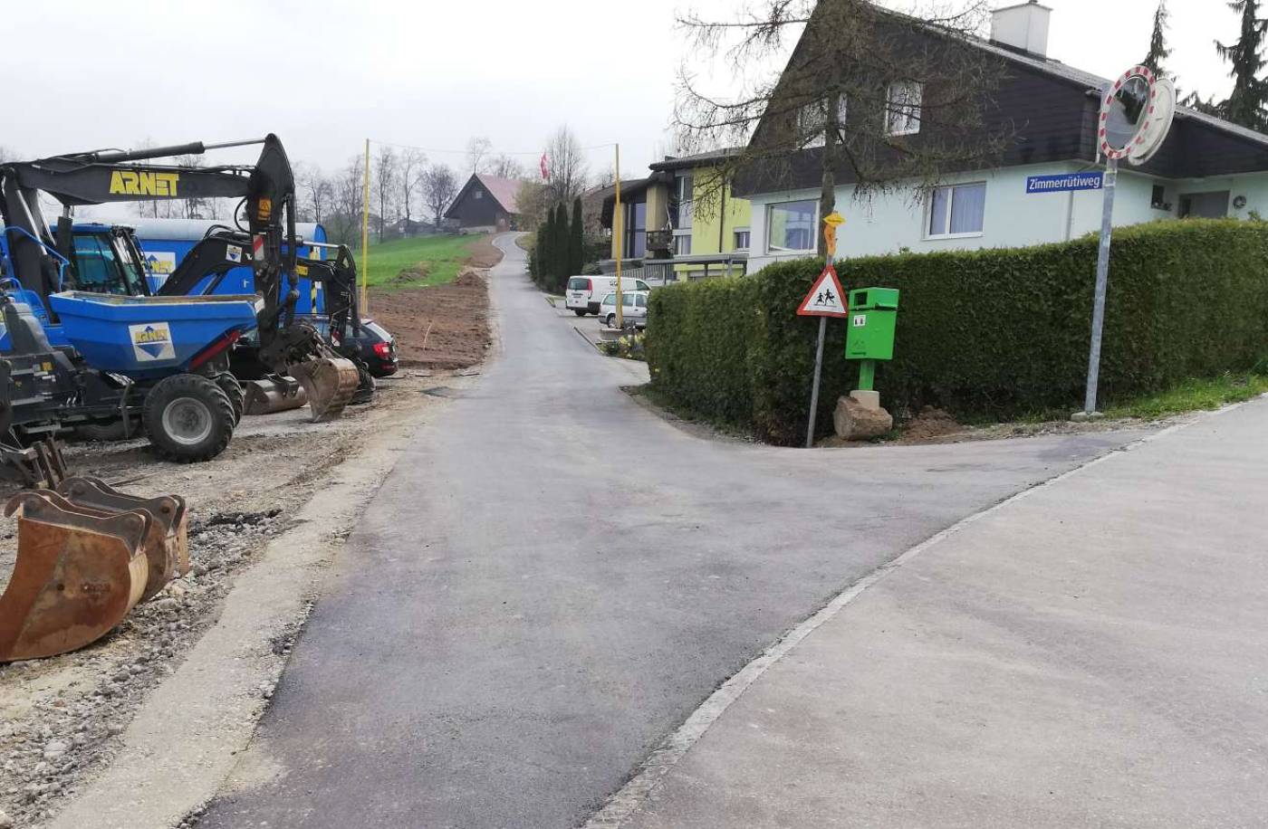 Verbreiterung und
Sanierung Zimmerrütiweg, Nottwil, Vorprojekt, Bauprojekt, Ausführungsprojekt, Bauleitung