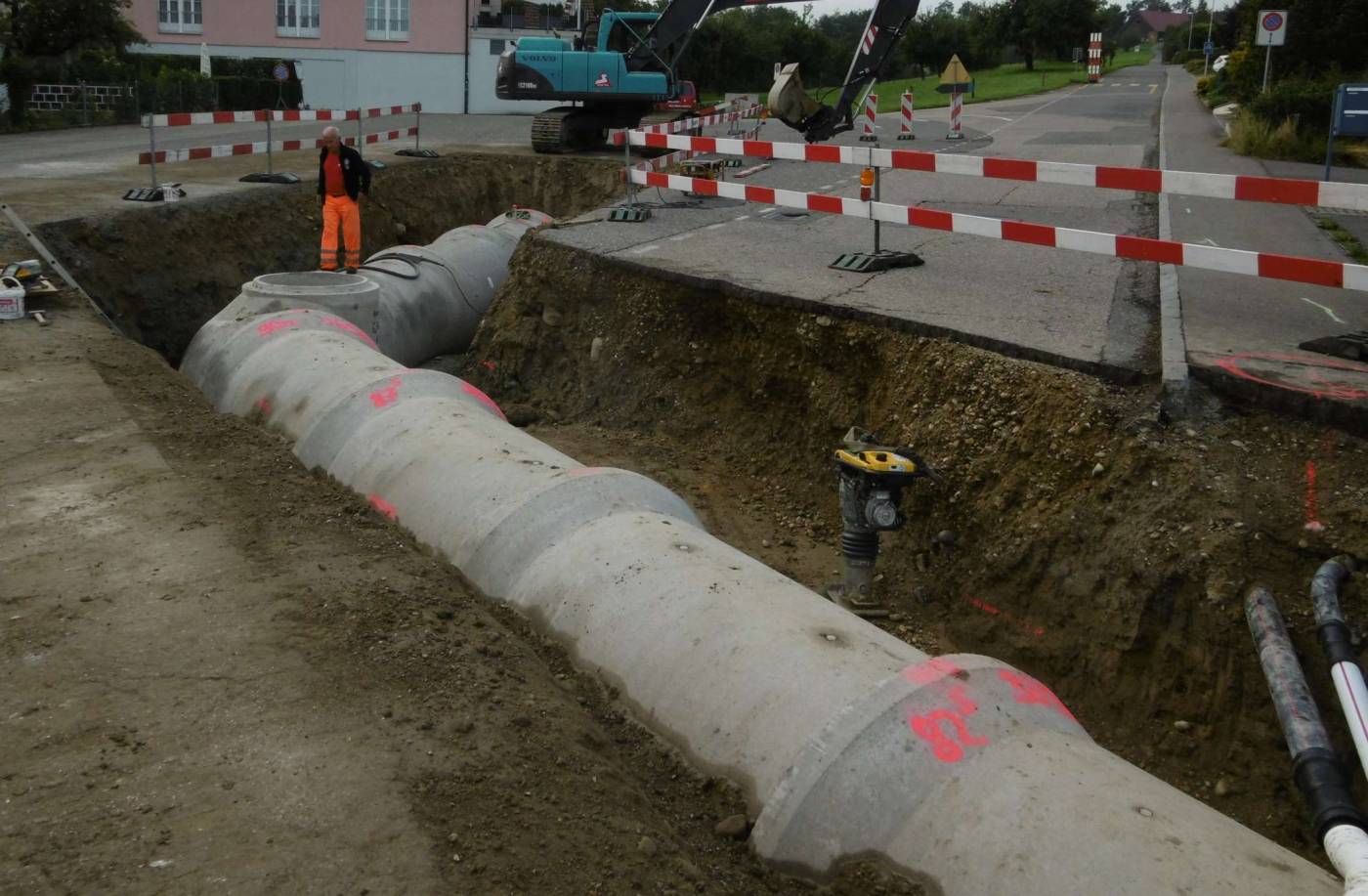 Ersatz Bachleitung Mühlebach in Nottwil, Vorprojekt, Bauprojekt, Ausführungsprojekt, Bauleitung, Abrechnung, Abschlussdokumentation