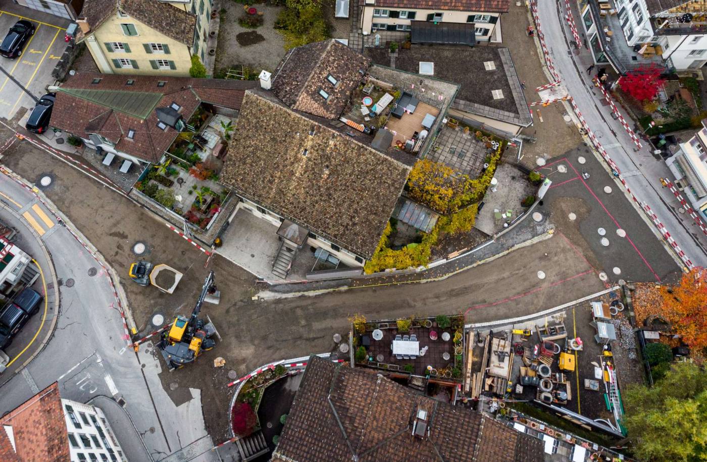 Neugestaltung Dorfkern Richterswil RED, Gesamtleiter, Führen des Projektausschusses Führen des Fachplanerteams während der Planung, Vorbereitungen und Mithilfe der Öffentlichkeitsarbeiten und Veranstaltungen