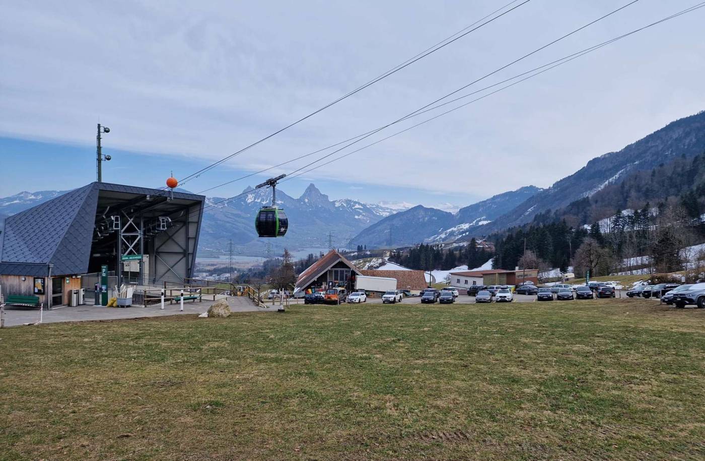 Umgestaltung Parkplatz Luftseilbahn Kräbel, Rigi Scheidegg, Goldau, Grundlagenbeschaffung, Terrainaufnahmen, DGM, Variantenstudium, Kostenschätzung