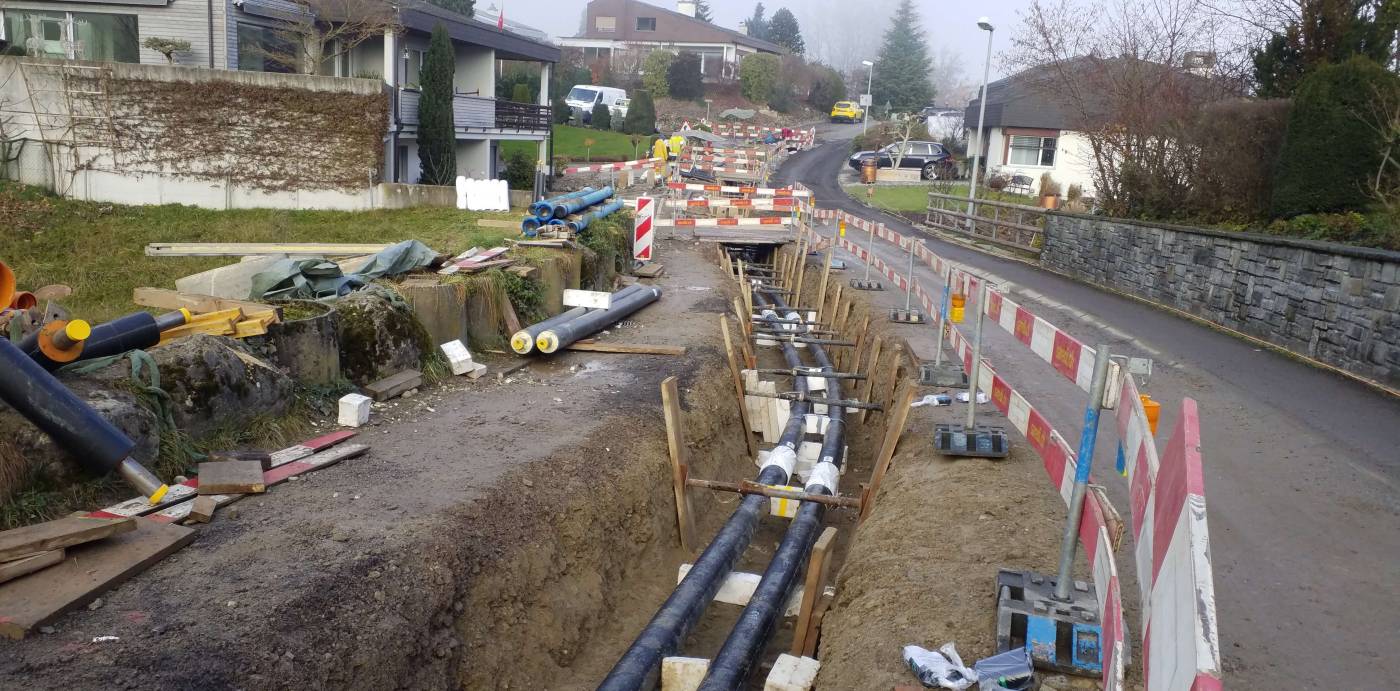 Trennsystem Jaist- und Ginsterweg, Küssnacht am Rigi, Grundlagenbeschaffung, Koordination Werke, Hydraulik, Verkehrskonzept, Bauprojekt, Kostenvoranschlag, Kostenteiler, Submission, Ausführungsprojekt, örtliche Bauleitung, Ausmass, Abrechnung, Kostenkontrolle, Inbetriebnahme