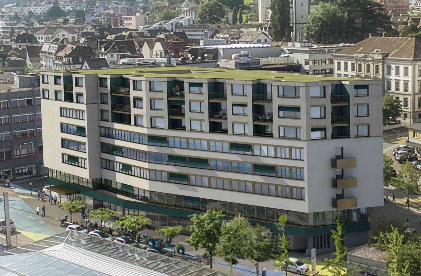 SANIERUNG/UMBAU UND AUFSTOCKUNG HOTEL MEIERHOF, HORGEN, (Erdbeben-)Untersuchung des best. Tragwerks, Planung und Ausführung der Verstärkungsmassnahmen, Planung und Ausführung der Aufstockung