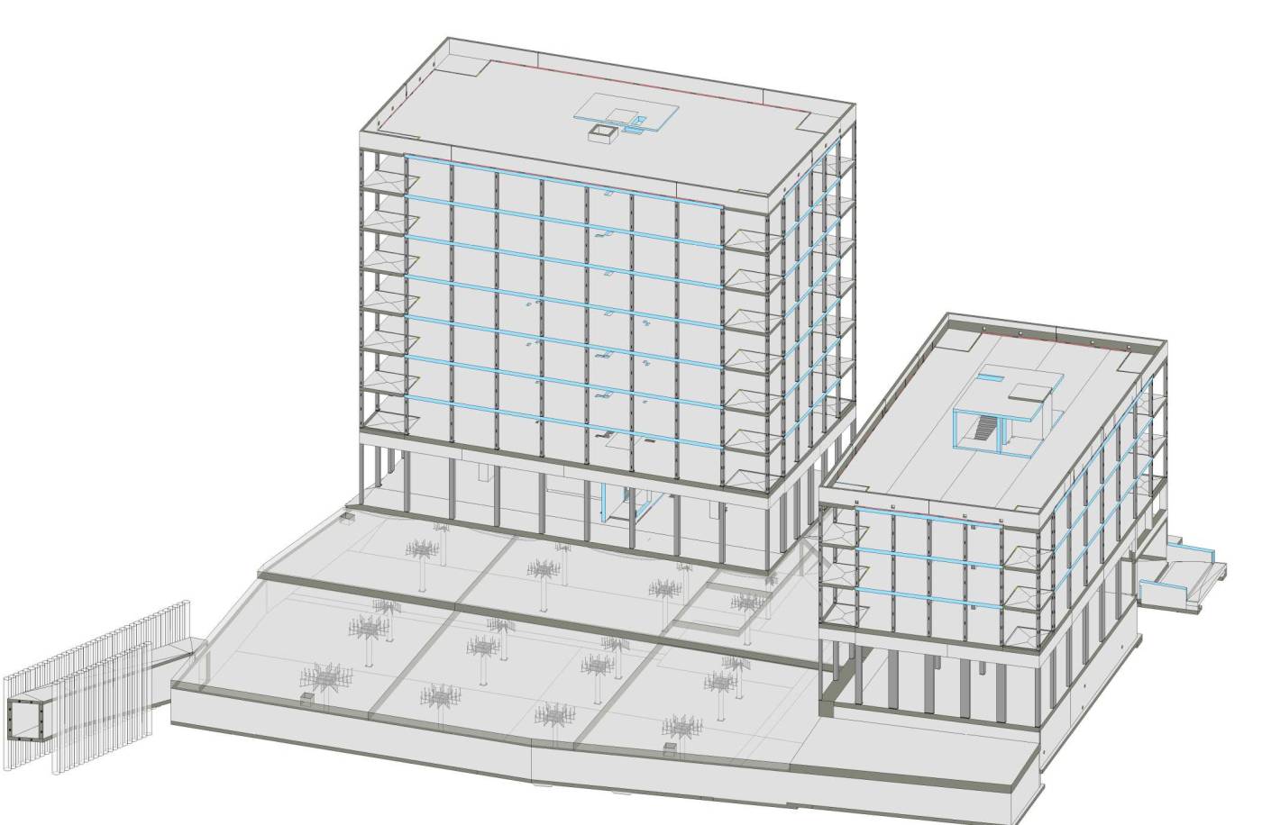 Areal Mutschellen-Bolleri Nord, Rudolfstetten, Ingenieurleistungen für Vorprojekt, Bauprojekt, Ausführungsprojekt. Modellerstellung für BIM to Field.