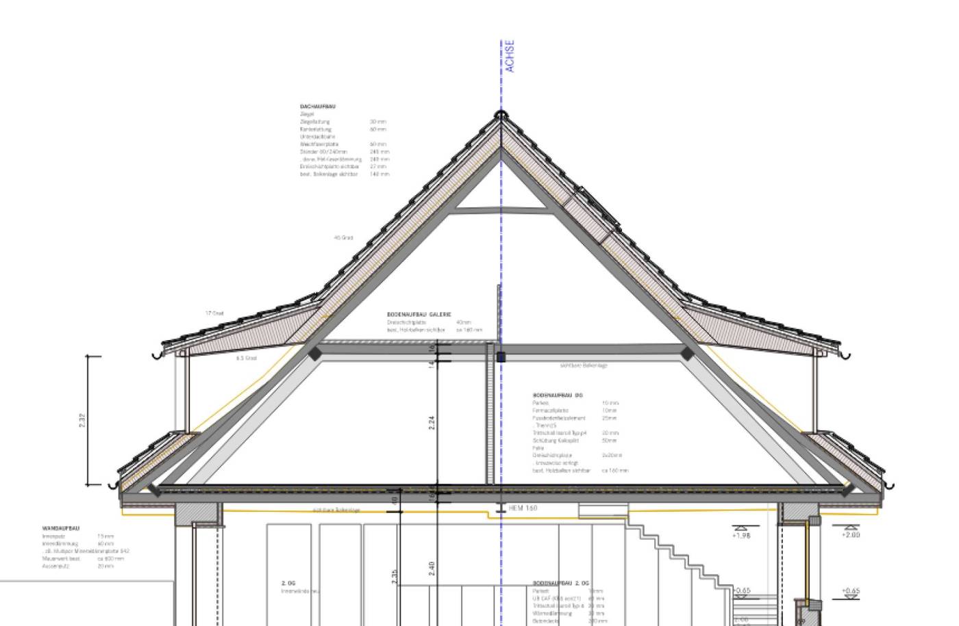 Dachsanierung MFH Berikon, Projektierung, Bemessung und Realisierung Holzbauarbeiten