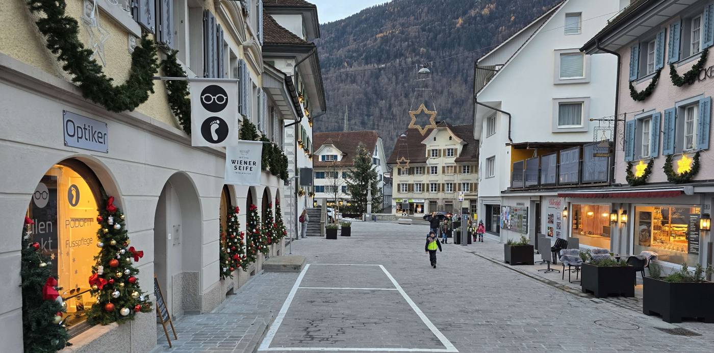 Neugestaltung Rathausplatz, Arth, Grundlagenbeschaffung, Koordination Werke, Bauprojekt, Kostenvoranschlag, Submission, Ausführungsprojekt, örtliche Bauleitung, Ausmass, Abrechnung, Kostenkontrolle, Inbetriebnahme