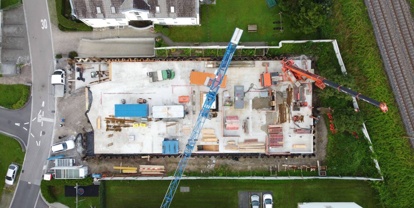 MGH Grüz Rapperswil, Projektierung Tragstruktur Hochbau und Baugrube