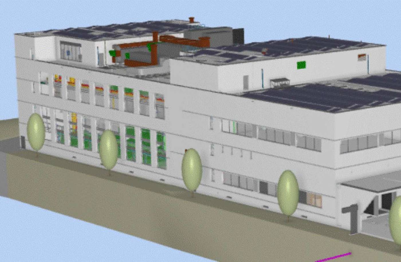 Huber Kunststoff AG Gossau SG, Konzept und Systemplanung von Fundament und Tragwerk. Ausschreibung und Realisierung von Fundament und Tragwerk.