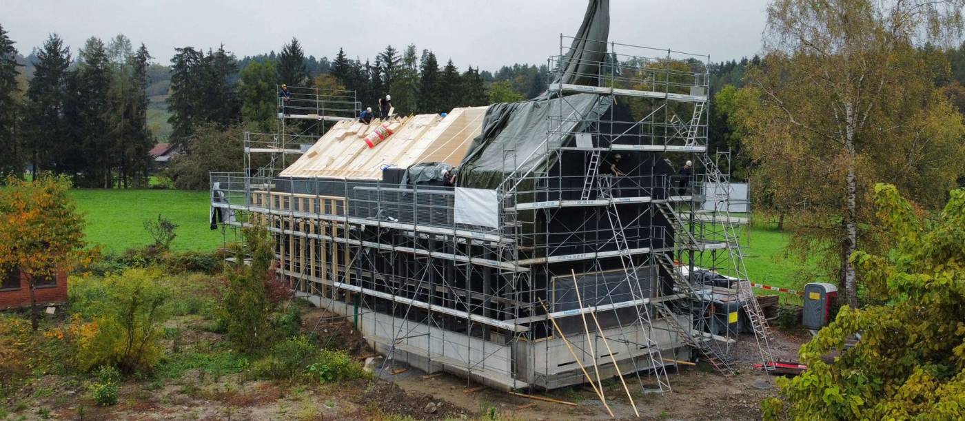 Neubau MFH, 8852 Altendorf, Projektierung, Ausschreibung und Realisierung der Holzkonstruktion in Elementbau, sowie dem Untergeschoss in Massivbauweise., Brandschutzplanung